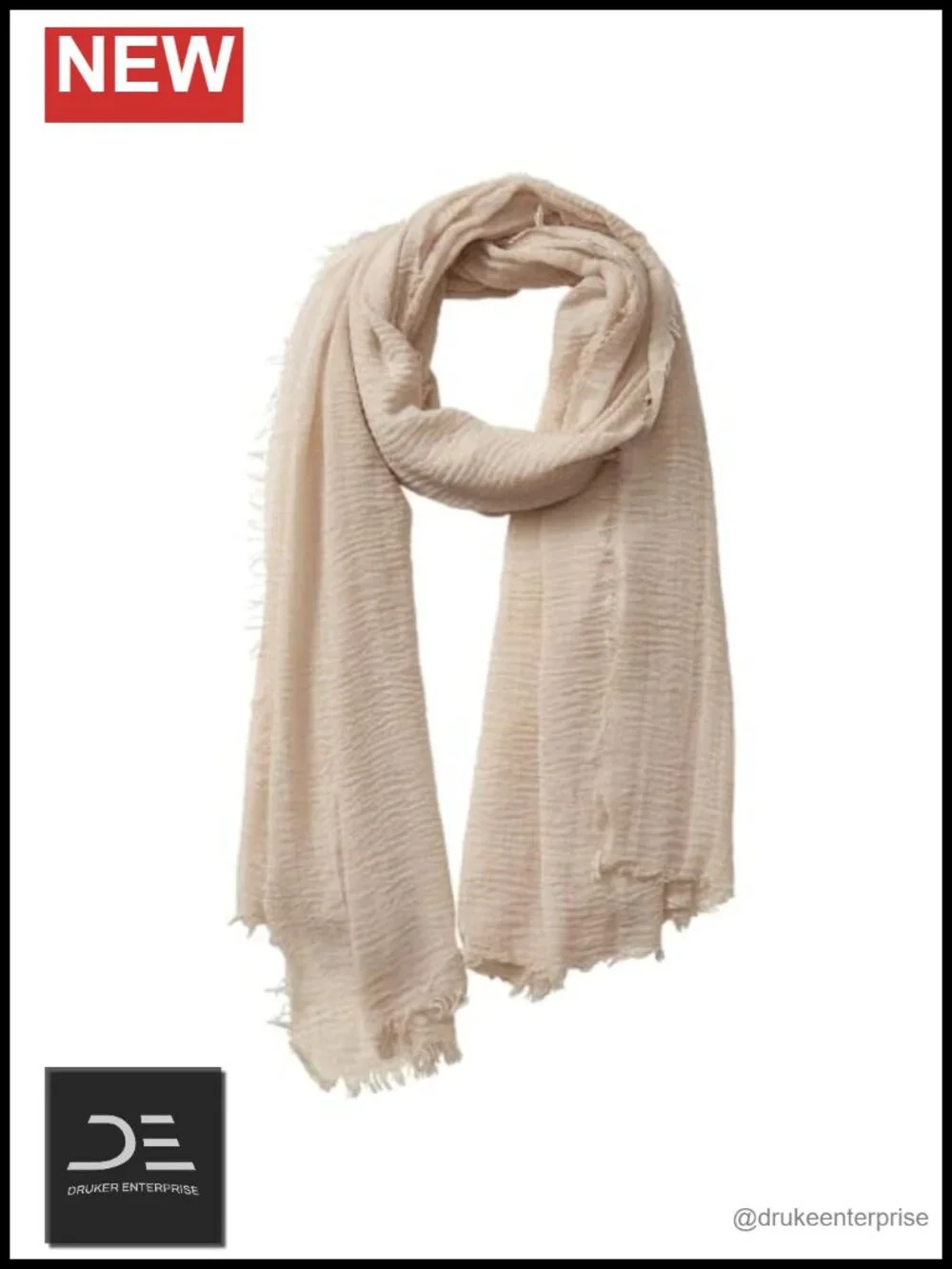 Cotton Blend Scarf - Lightweight Unisex Fashion Scarf